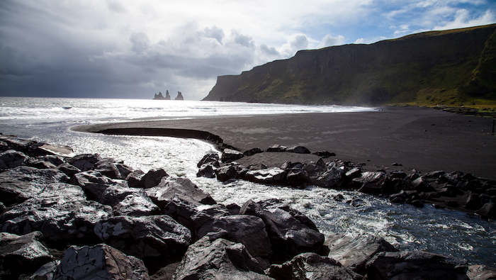 Vik beach in Iceland, on of the best beaches in Europe