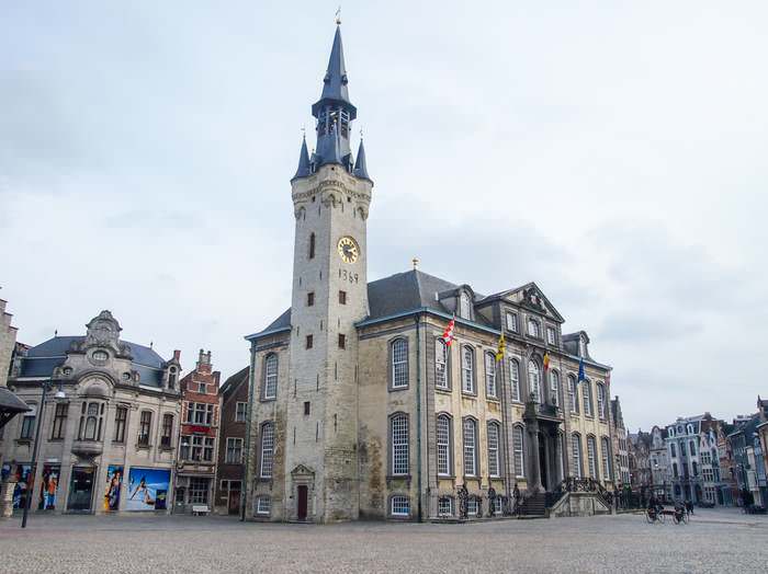 The Lier town hall and belfry