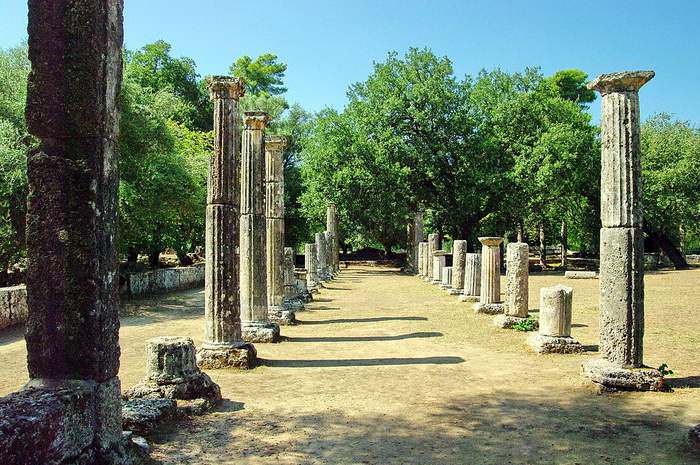  The Palaestra, exercise area for the competitors in Olympia