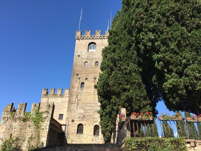 The still-imposing facade of the Castello di Conegliano