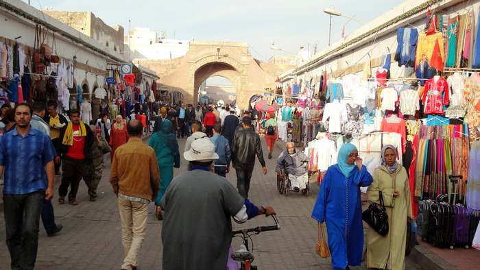 The main thoroughfare of Essaouira
