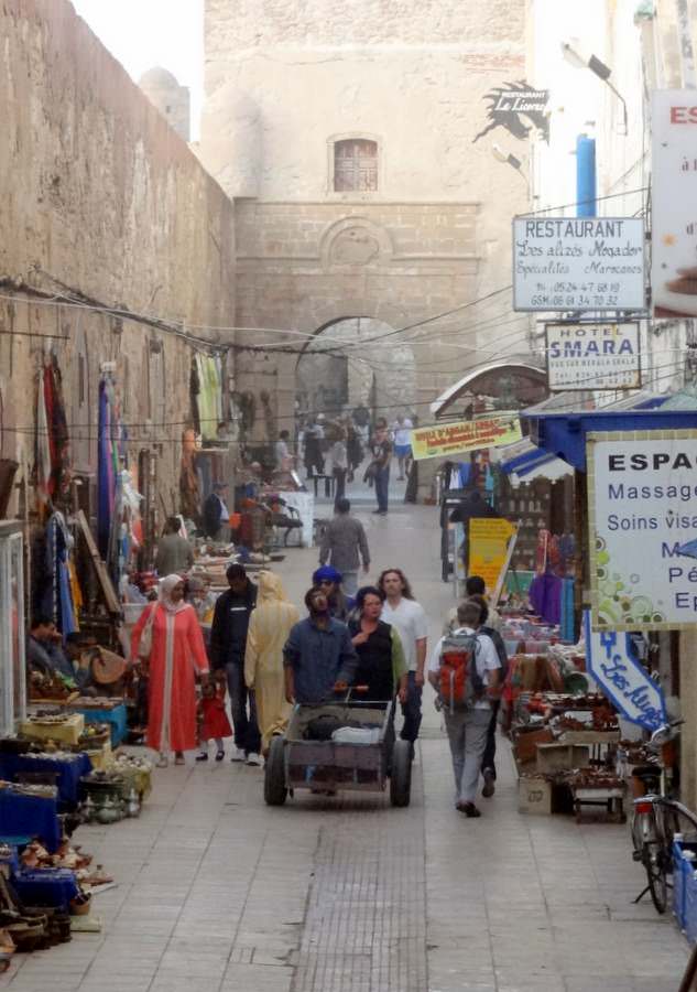 Rue de la Skala near the city walls in Essaouira