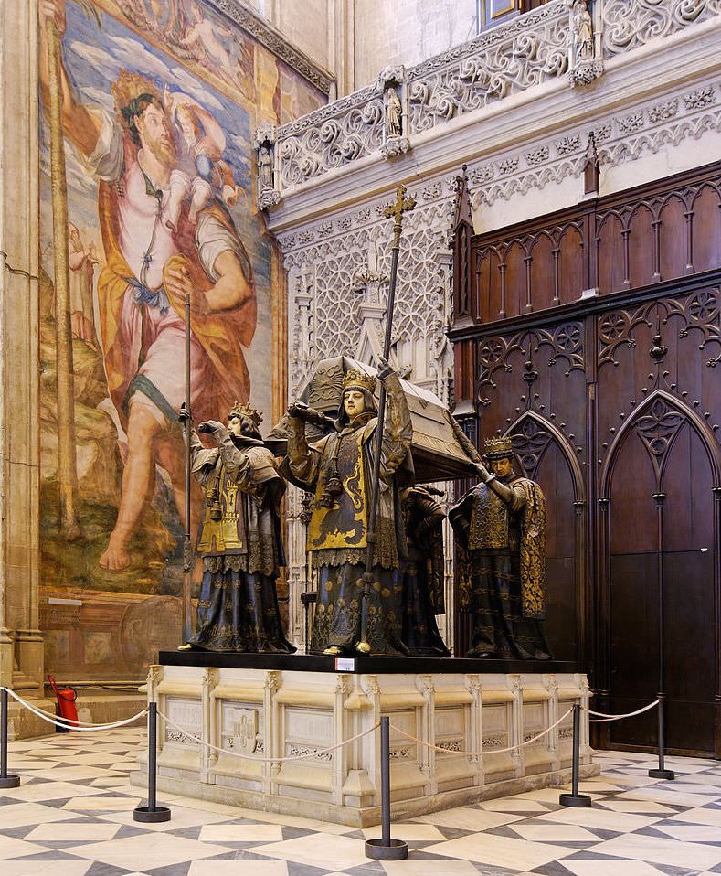 Tomb of Christopher Columbus in the Catedral de Sevilla