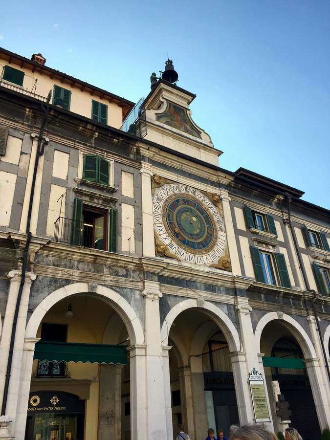 The clock tower of Piazza della Loggia in Brescia