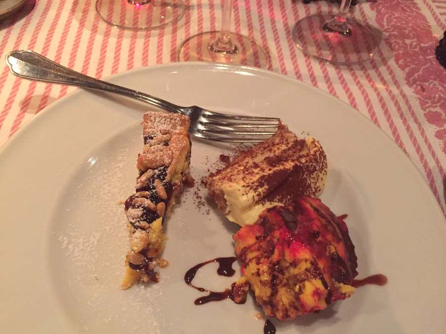 A trio of traditional desserts from the foods of Tuscany