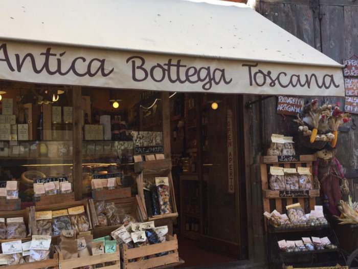 lots of specialty shops in Arezzo