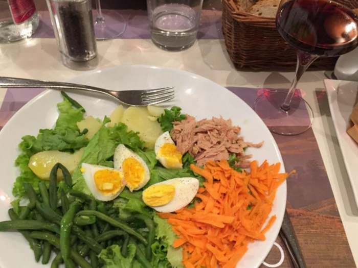 Simple salad executed with flair at Senorvino featuring Brescia food