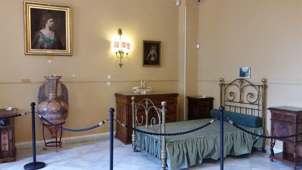 The Achillieon Palace in Corfu, Greece  Bedroom