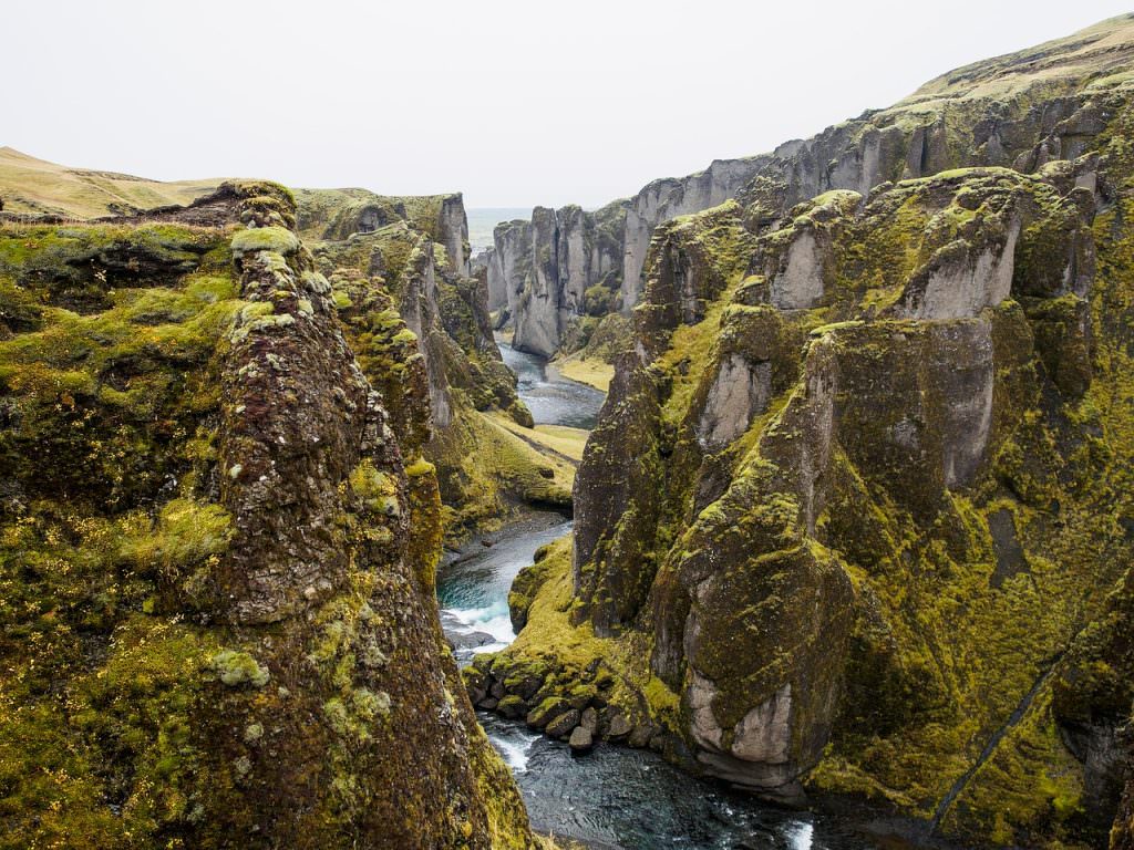 Small canyon between Tectonic Plates in Iceland - Photos of Iceland