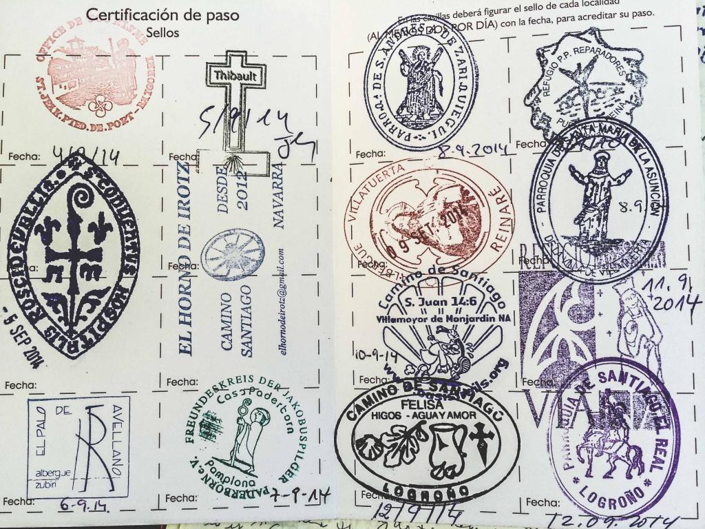 Credential Pilgrim Passport on the El Camino de Santiago to Santiago de Compostela