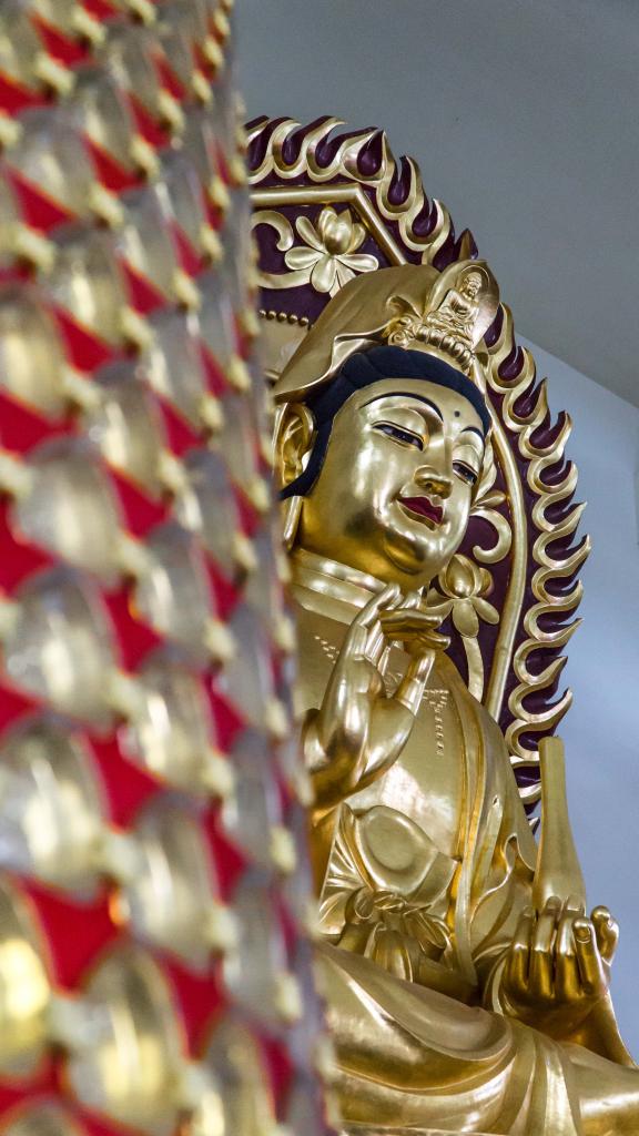 Golden Buddha in Southeast Asia Buddhist Temples in Tanjung Pinang Riau Islands Indonesia - Guan Yin Temple