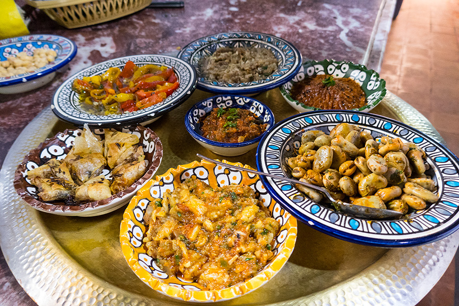 Moroccan Cooking School Fes: Moroccan food tray