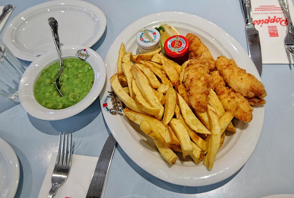 London Food Tour: Best fish and chips in London at Poppies