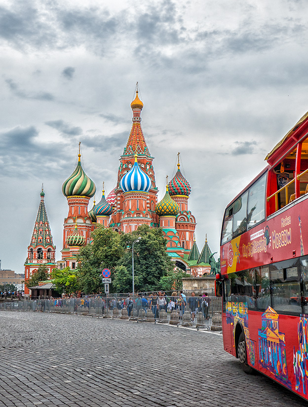 Russian River Cruise from Moscow to St Petersburg - Red Square Moscow - St Basil's Cathedral 