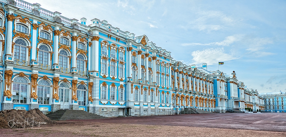 The Catherine Palace at Pushkin near St. Petersburg Russia