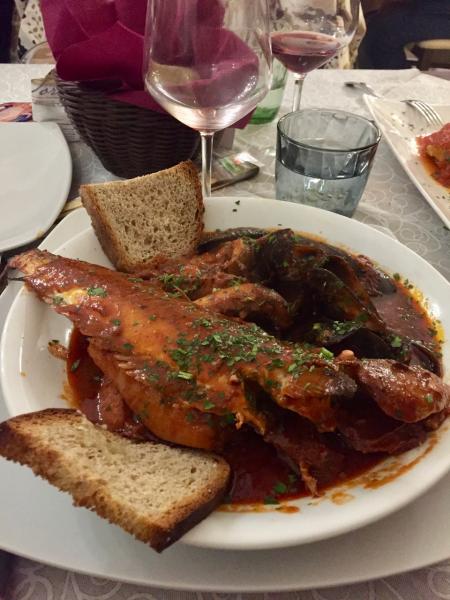 Tuscan Food - Dried Cod in Tomato Sauce with spices