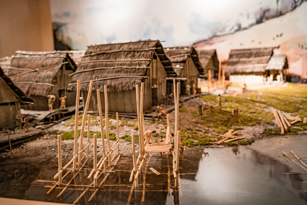 Pile Dwelling Model - UNESCO Prehistoric Pile Dwellings around the Alps Museum in Fiavé Trentino Italy