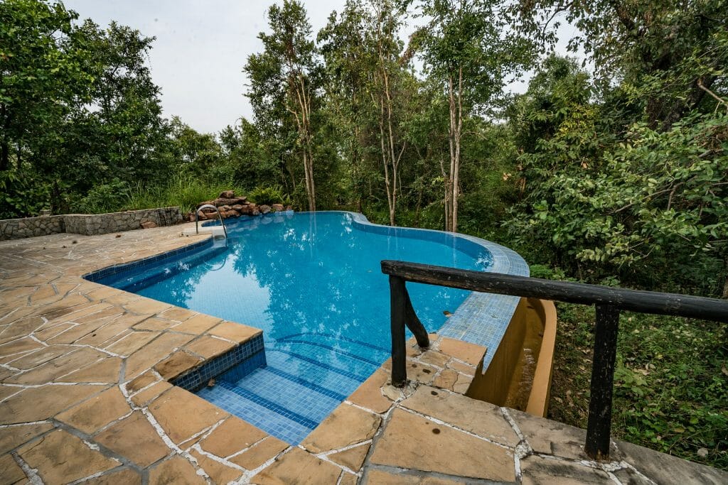 Pool at Kanha Earth Lodge - Kanha National Park hotels - Pugdundee Safari - Madhya Pradesh India