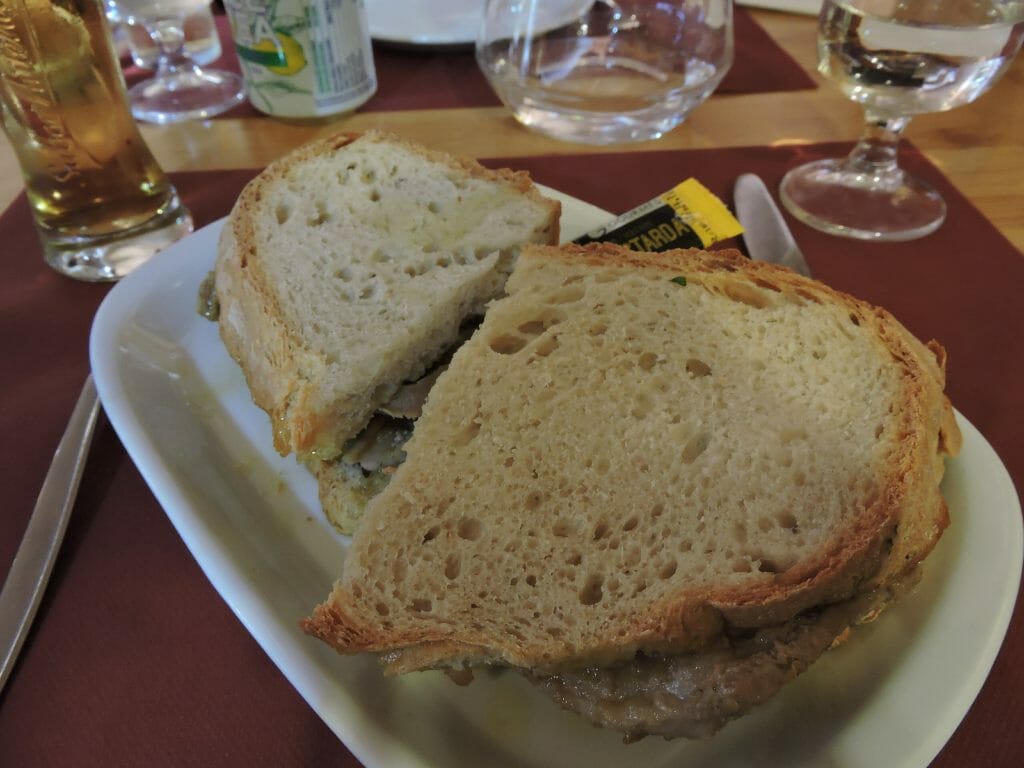 Delicious bifana sandwich