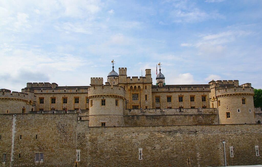 Front view of the Tower of London