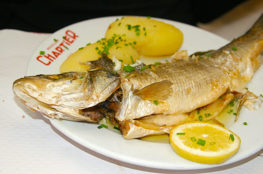 Seabass served at Chartier