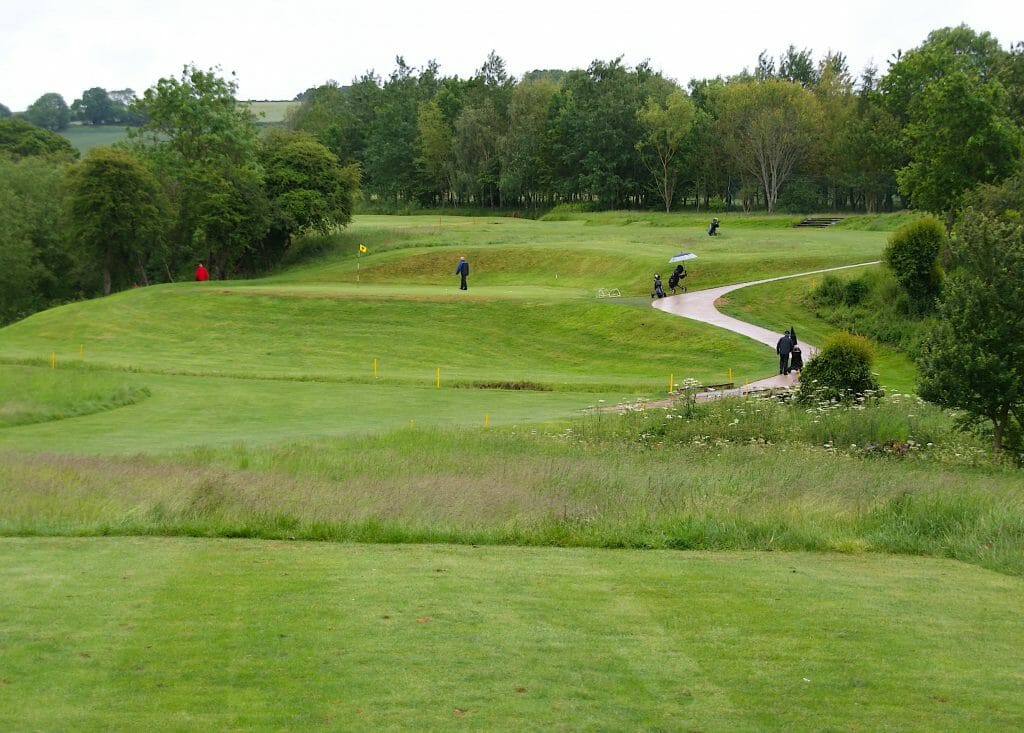 View of the Cotswolds Golf course greens