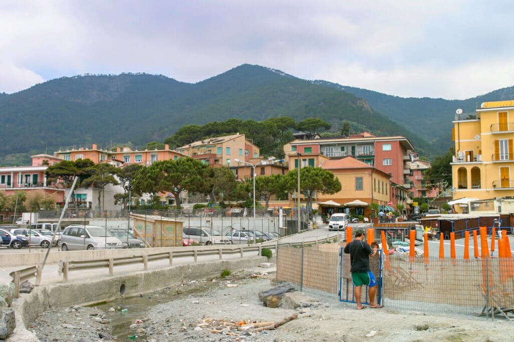Parking lot at entry to the village of Monterosso Al Mare