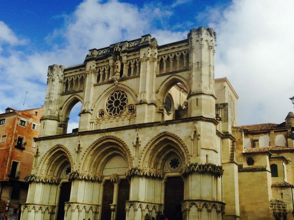 Cuenca church on a clear day