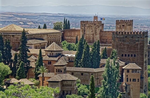 View of Alhambra in Granada Spain