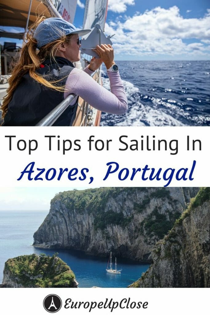 The SV Delos Crew is sharing their top tips for sailing in the Azores Islands, Portugal, including best harbors, sailing tips and top things to see and do while exploring the Azores. #sailing #sailor #sailboat #bluewater #atlanticcrossing #sail #azores #portugal #atlantic #sailingholiday #ocean #atlantic #travel #sailingtips #azoresislands #traveltips #travel #sailboats