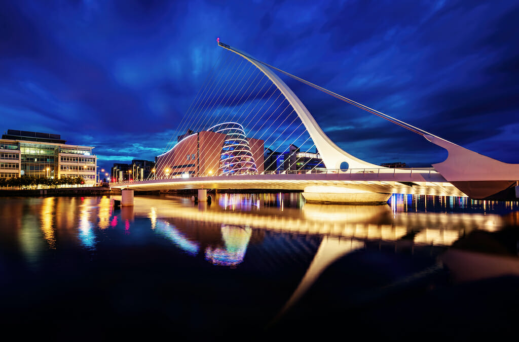 Samuel Beckett Bridge Dublin, Ireland taken in 2015