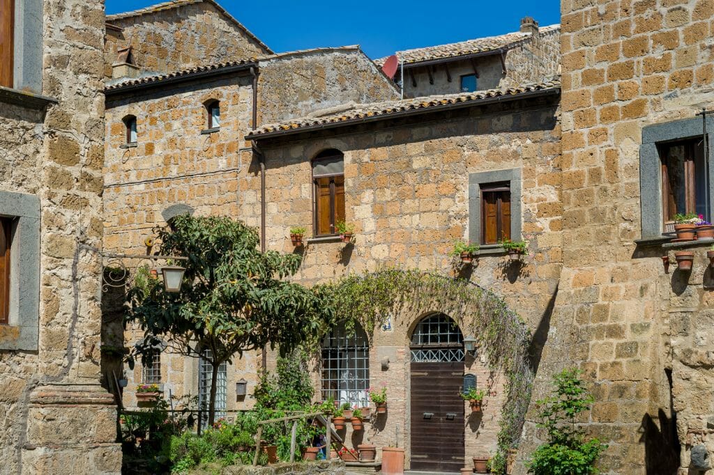 Old stone buildings in the old village Civita di Bagnoregio - Day Trips From Rome