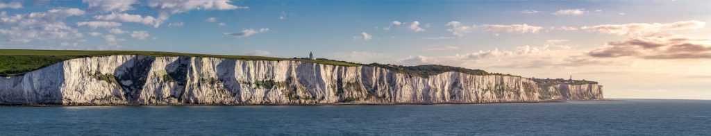 Panorama shot of White Cliffs of Dover