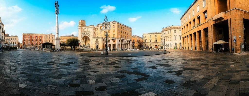 Panorama of Piazza Sant'Oronzo - Lecce Square