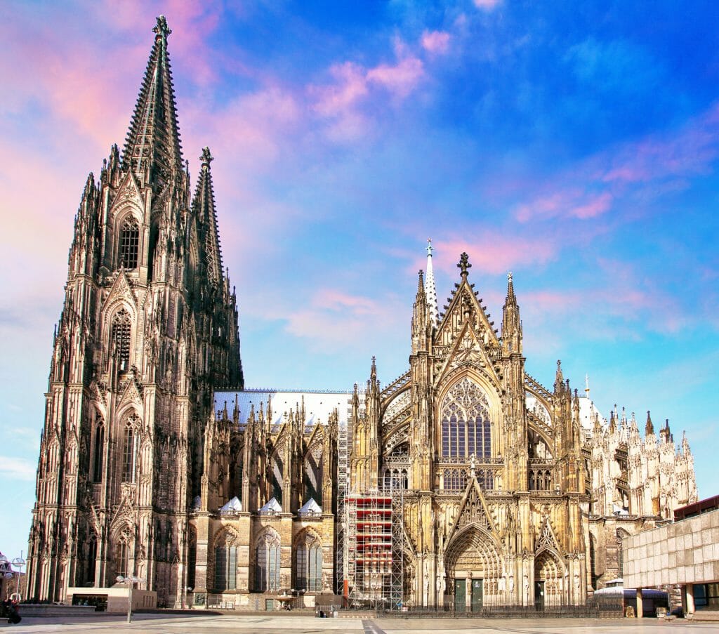 Cologne Cathedral from the side at sunrise