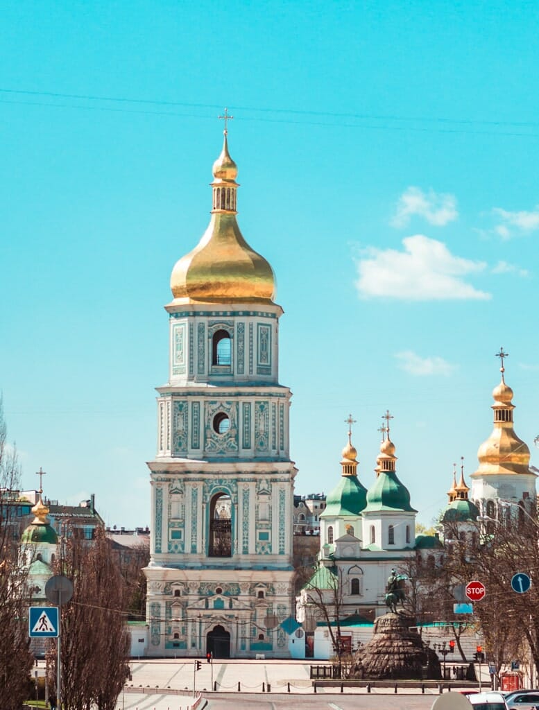 Bell Tower of St. Sophia Church in Kyiv Ukraine