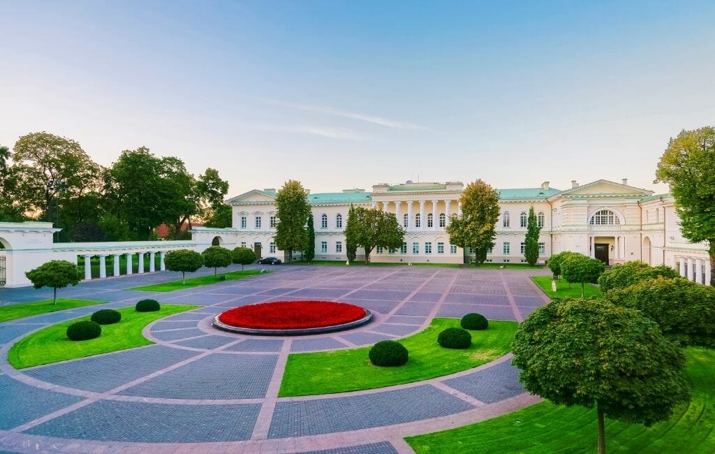Geometric Gardens at the Presidential Palace in Vilnius