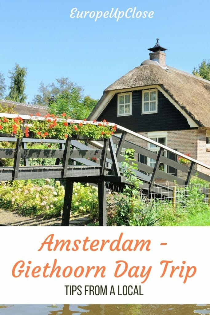 Amsterdam to Giethoorn is the perfect day trip if you are looking to experience a quaint, picturesque Dutch village. Click to read top tips from a local! Amsterdam Day Trips - Giethoorn Day trips - Dutch villages - most picturesque dutch village - giethoorn tours - Things to do in amsterdam - Day trips from Amsterdam - Dutch countryside - visit amsterdam - what to do in amsterdam - amsterdam to giethoorn day trips - giethoorn tours from Amsterdam