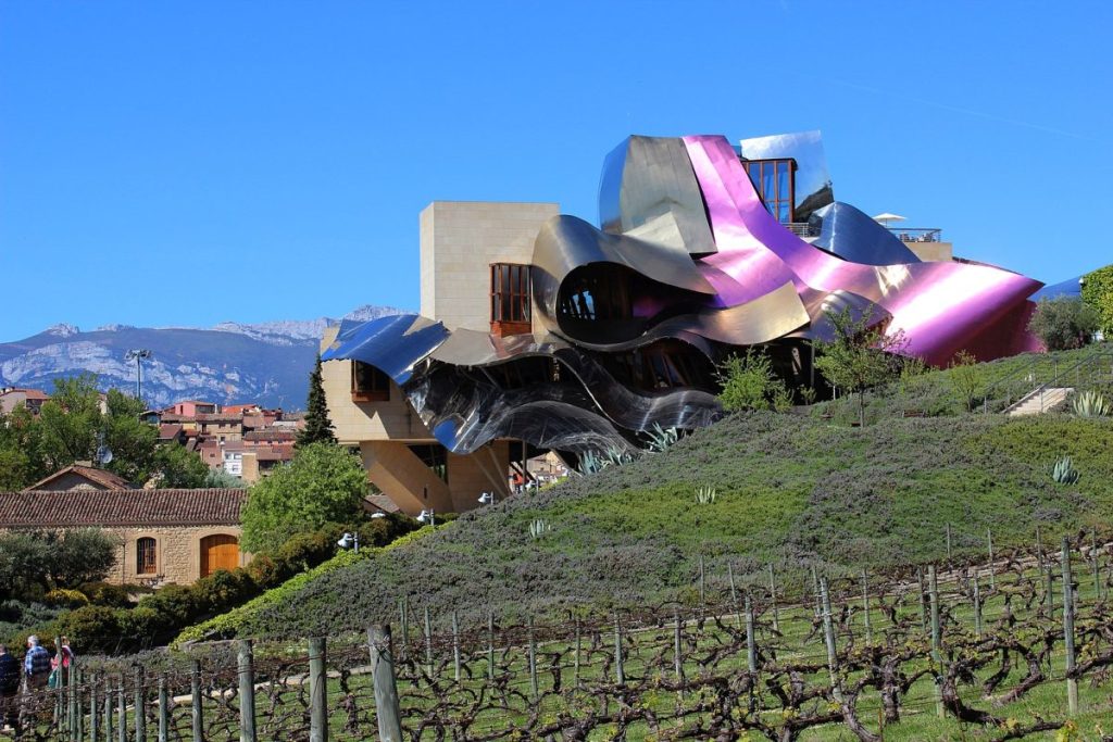Modernist architecture of the Marques de Riscal Hotel and Winery - Rioja Winery Architecture
