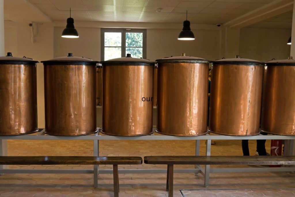 Fragonard perfume distillery copper kettles 