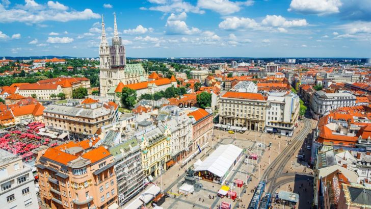 Aerial View over Old Town Zagreb Square - Things to do in Zagreb