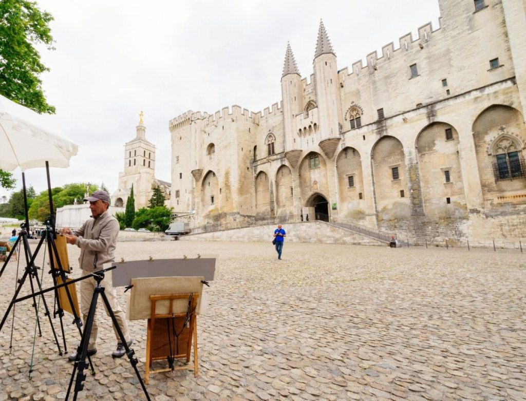 Medieval buildings in Avignon